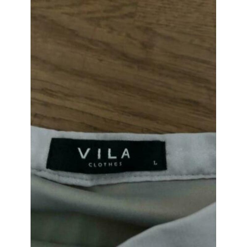 Plissé rok van Villa - maat L - zilver!