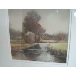 In mooie lijst, prachtige aquarel.