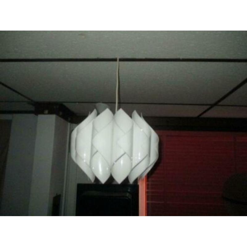 vintage jaren 70 space age design hanglamp wit retro 30 cm