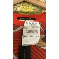 Rood shirtje met kaartjes Expresso maat L