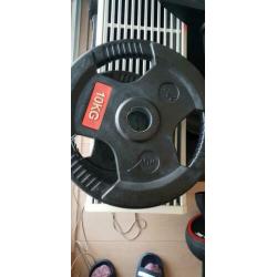 Curlstang met gewichten