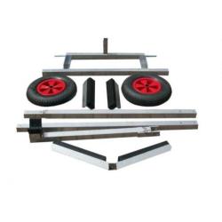 Aluminium Strandtrailer, nu volledig demontabel.
