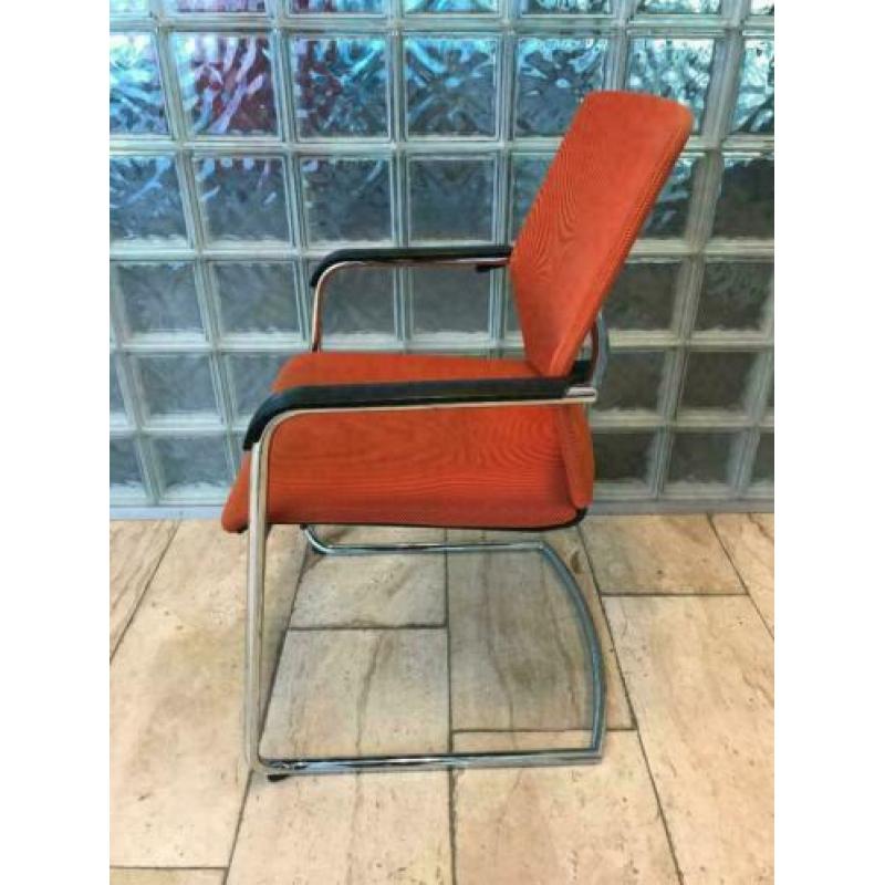 Wilkhahn ON Chair Vergaderstoelen, ORANJE, Netweave Stoel
