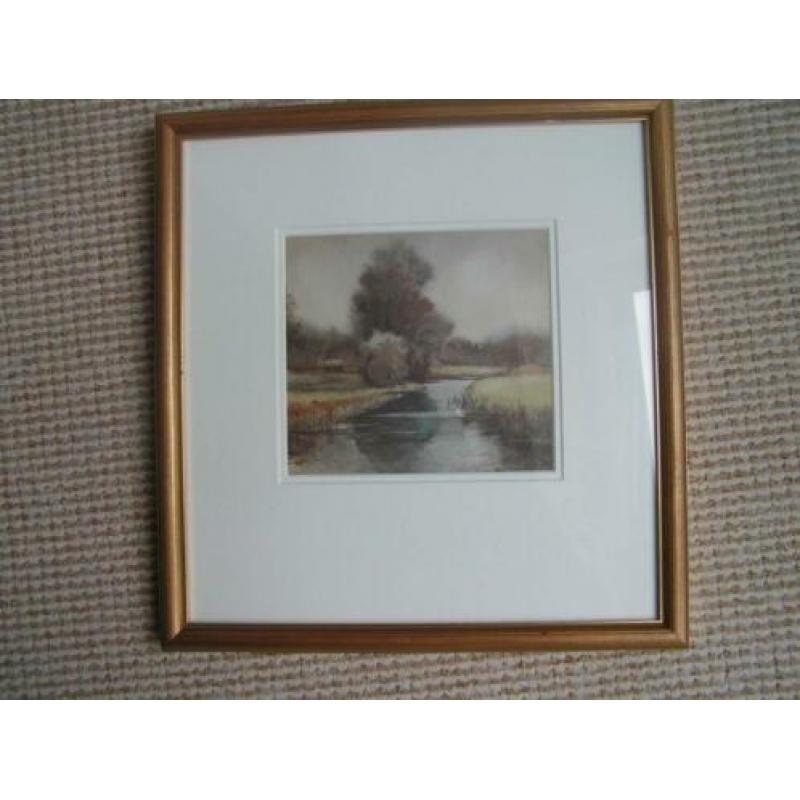 In mooie lijst, prachtige aquarel.
