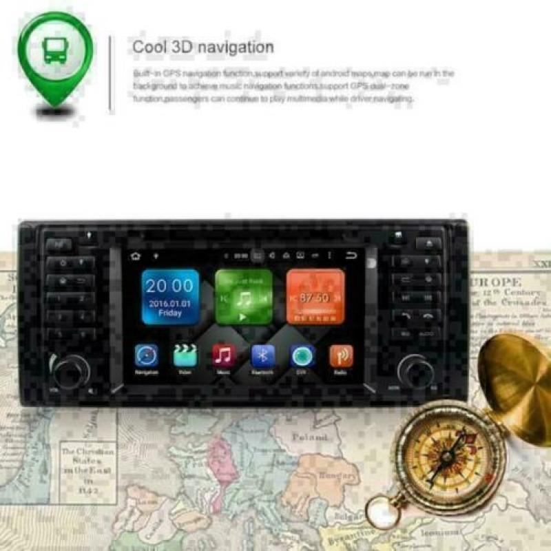 BMW 5serie E39 android 9.0 wifi dvd navigatie dab+ octacore