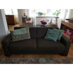 Teak salontafel, sidetable, tv kastje en 2 banken
