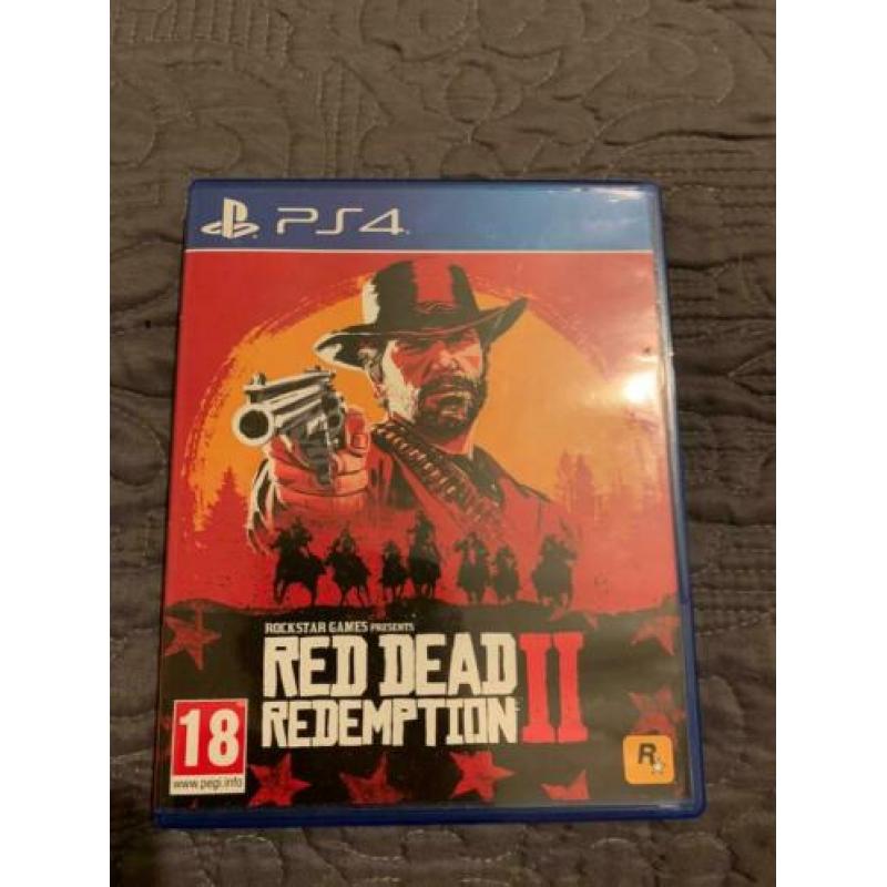 PlayStation 4, 2 controllers, Red dead 2 + 10 Games
