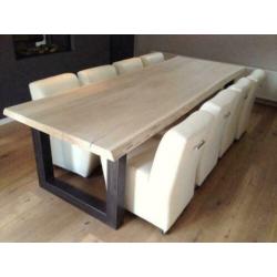 Eikenhouten Tafels Boomstam tafel Eettafels SHOWROOM OPEN