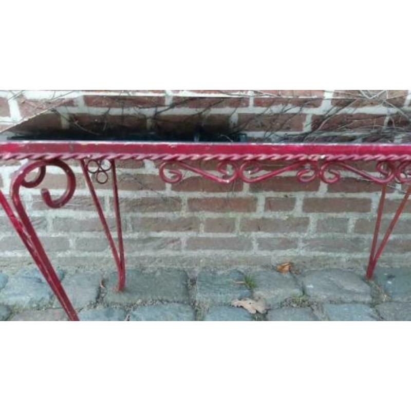 vintage ijzeren salontafel / tuintafel