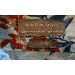 Zara man bloemen overhemd slim fit maat M