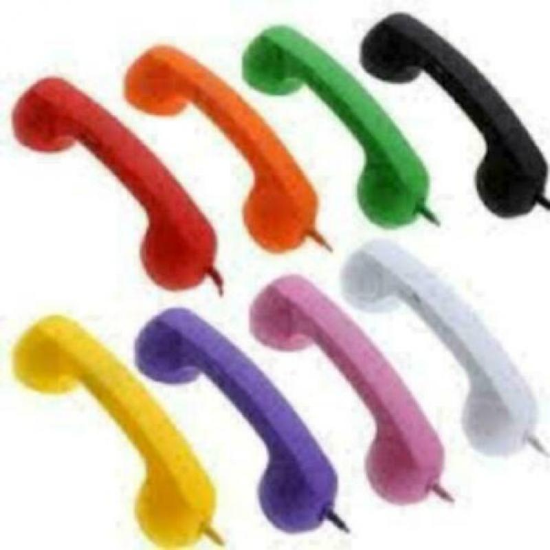 Telefoonhoorn voor SmartPhone (Retro!) in 9 kleuren.