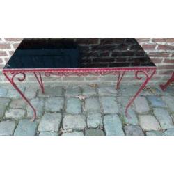 vintage ijzeren salontafel / tuintafel