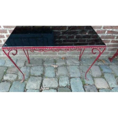 vintage ijzeren salontafel / tuintafel