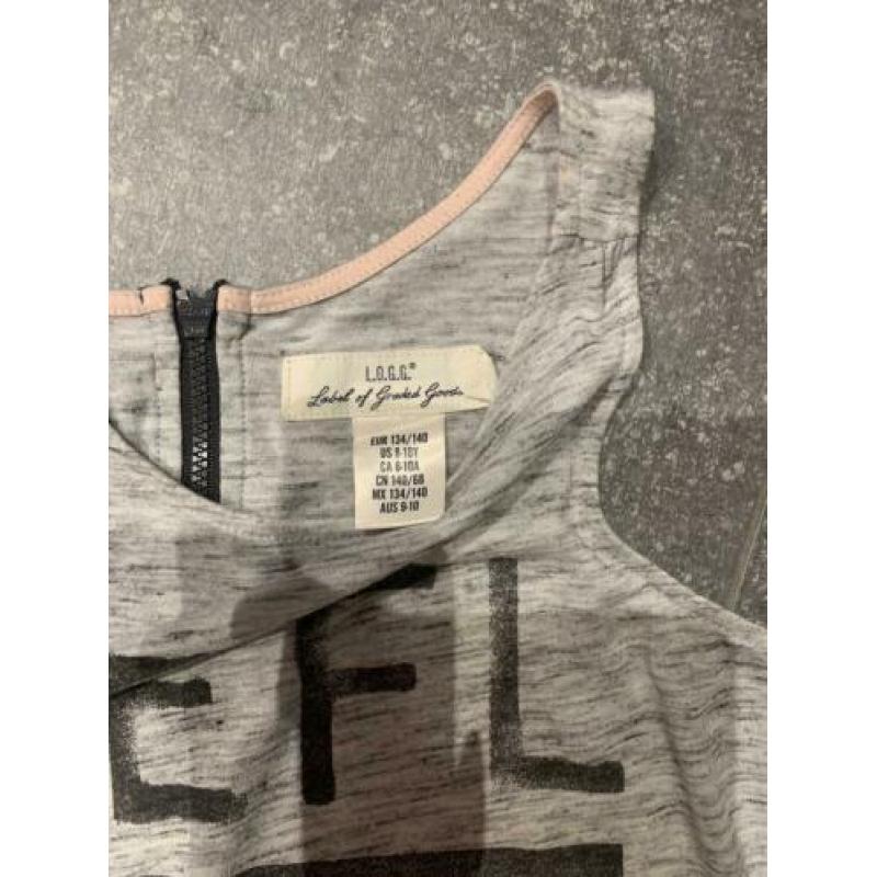 Stoer jurkje grijs logg h&m 134/140