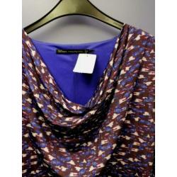 Steps soepele jurk in aubergine paars/ blauw mt S nr 31925