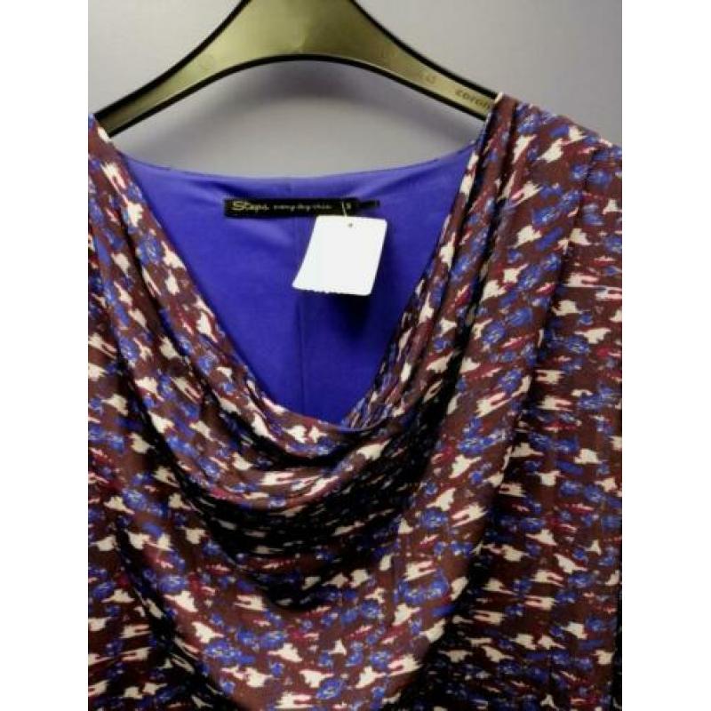 Steps soepele jurk in aubergine paars/ blauw mt S nr 31925