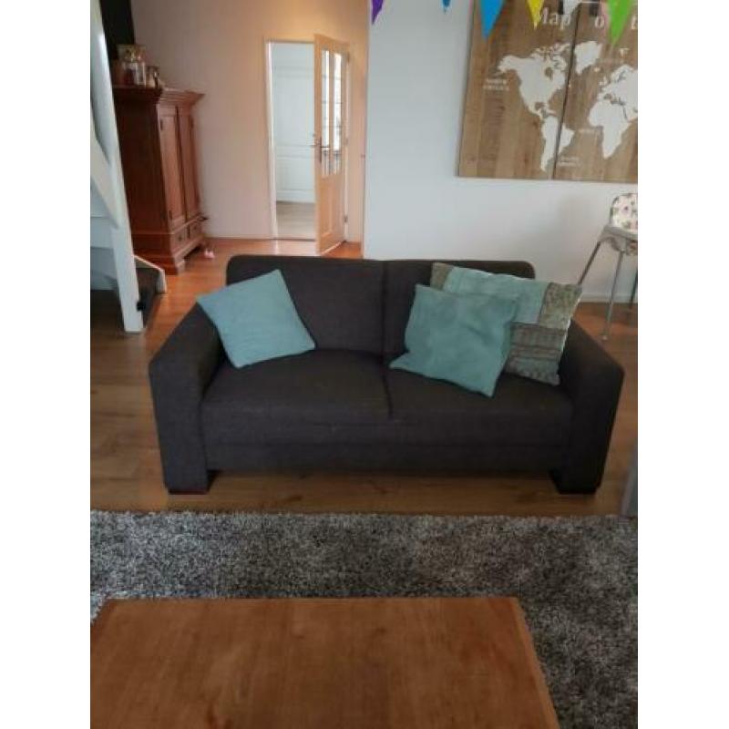 Teak salontafel, sidetable, tv kastje en 2 banken