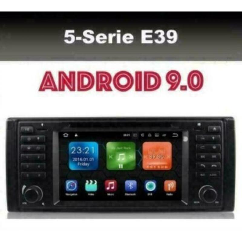 BMW 5serie E39 android 9.0 wifi dvd navigatie dab+ octacore