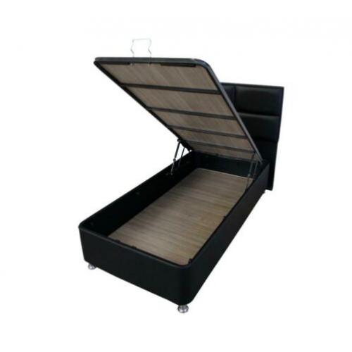 1persoons Boxspring met opbergruimte met matras 90x200