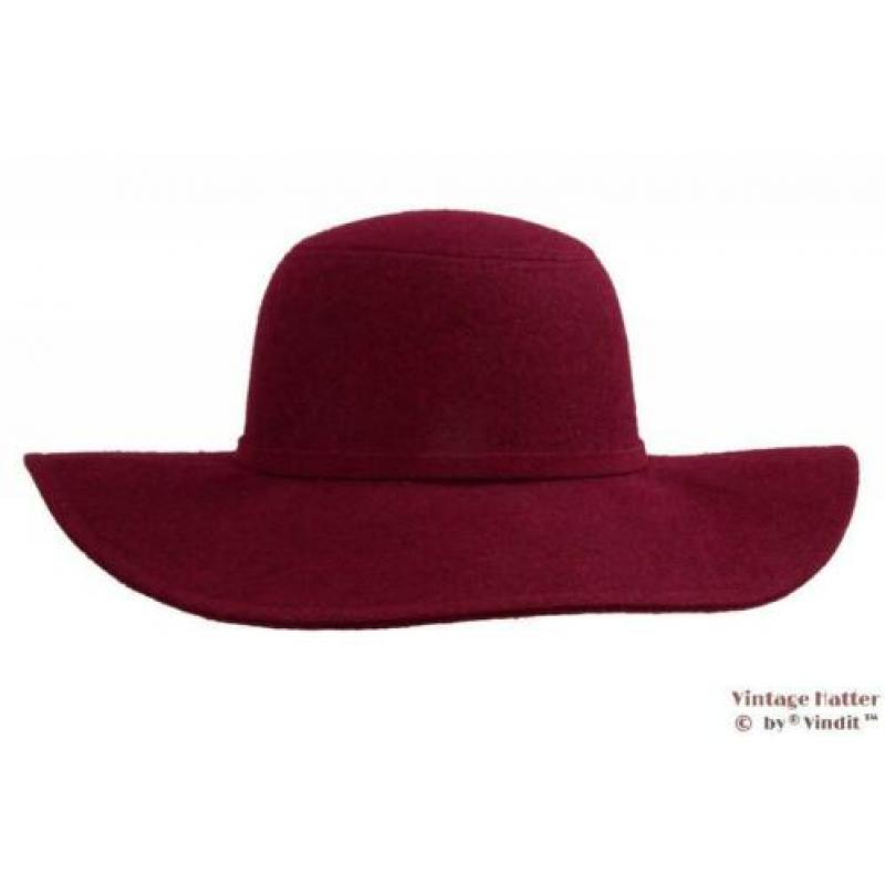 Dameshoed Floppy hoed Hawkins bordeaux vilt 57 nieuw