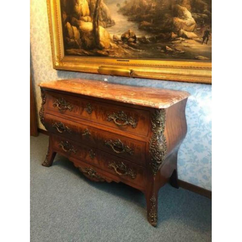 Antieke Commode kast met marmeren blad