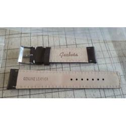22mm horlogeband mid bruin leder Geckota Watchgecko leer