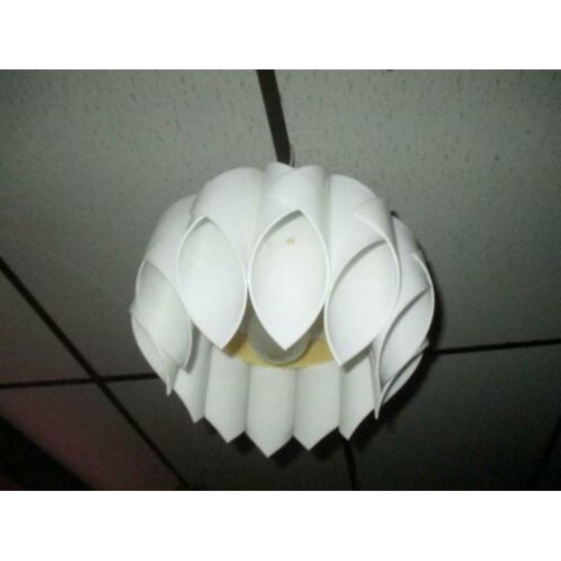 vintage jaren 70 space age design hanglamp wit retro 30 cm