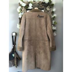 zgan lammycoat teddy jas ?? camel M vintage stijl Ibiza