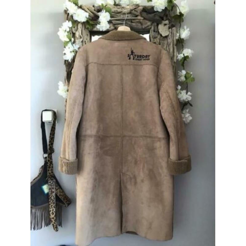 zgan lammycoat teddy jas ?? camel M vintage stijl Ibiza