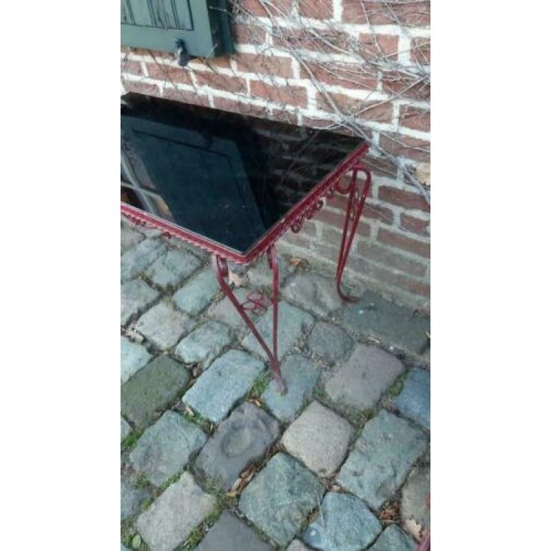 vintage ijzeren salontafel / tuintafel