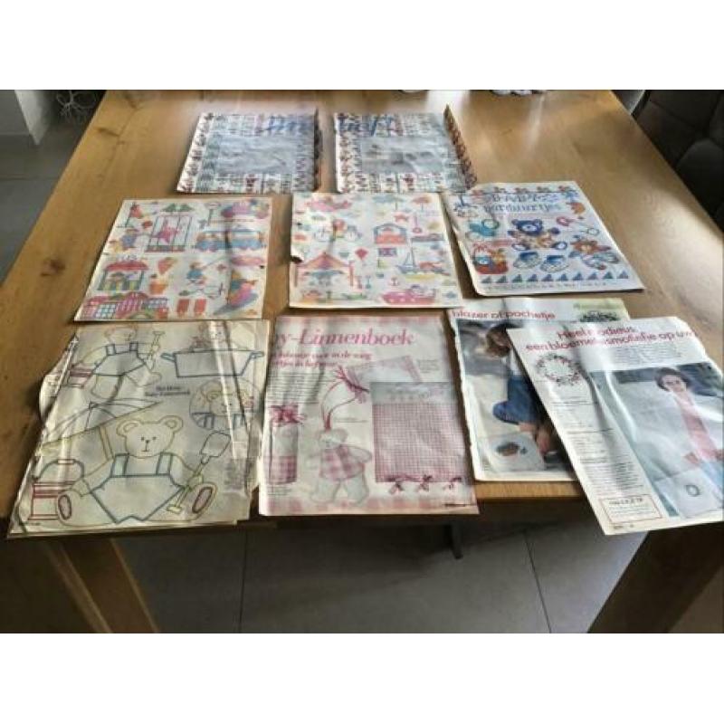 Borduurpatroontjes voor de baby, 8 losse blaadjes