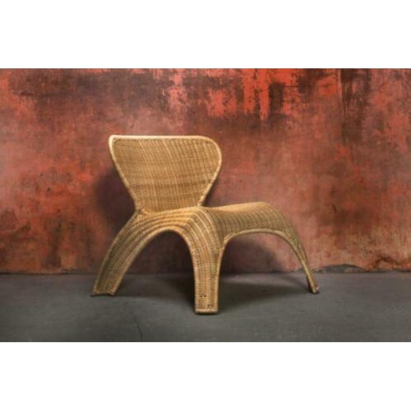 Ikea Rotan lounge stoel relax chair vintage rieten stoel