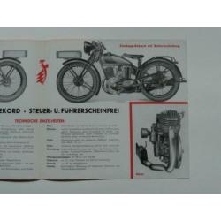 Zündapp Folder uit 1932 met Record 200 ccm./6-PS (4-zijdig)