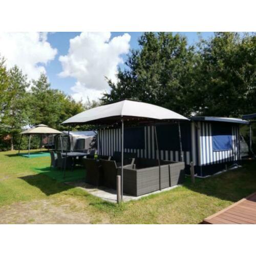 Mooie hobby met wintervaste tent te koop.