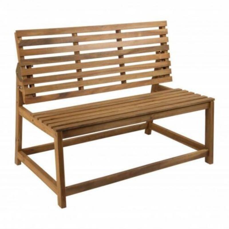 Tuinbankje uitklapbaar als tafel!