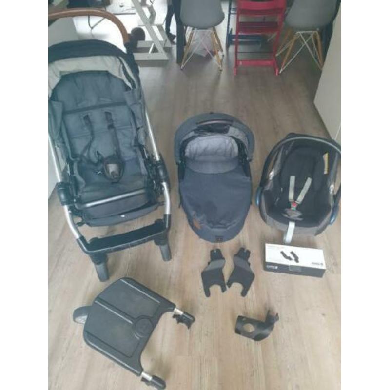 Mutsy evo Industrial denim Incl. maxi cosi isofix & adapters