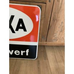 Emaille reclamebord Flexa verf - Langcat Bussum