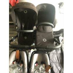 Bugaboo donkey twin all Black
