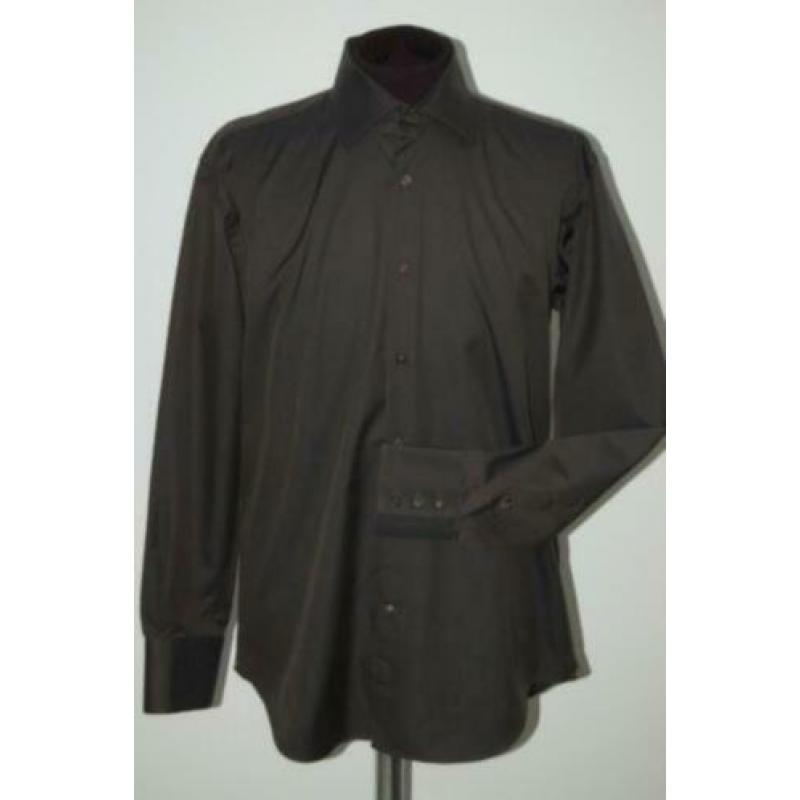 NIEUW CIRCLE OF GENTLEMEN overhemd, ARMSTRONG, bruin, Mt. 42