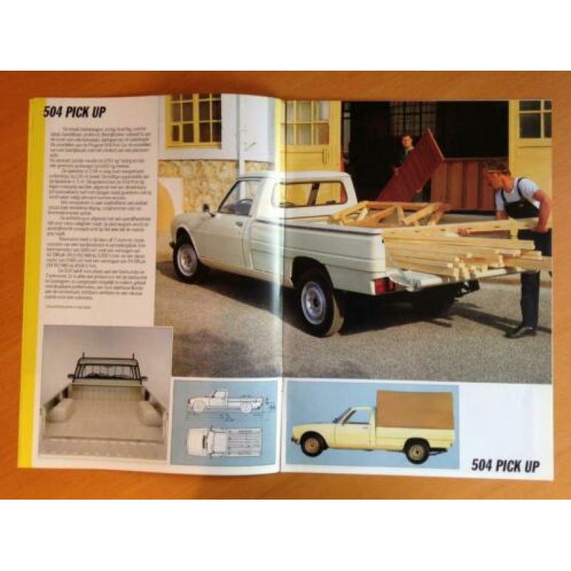 Peugeot 305 Bestelwagen & 504 Pick-up Brochure 1985