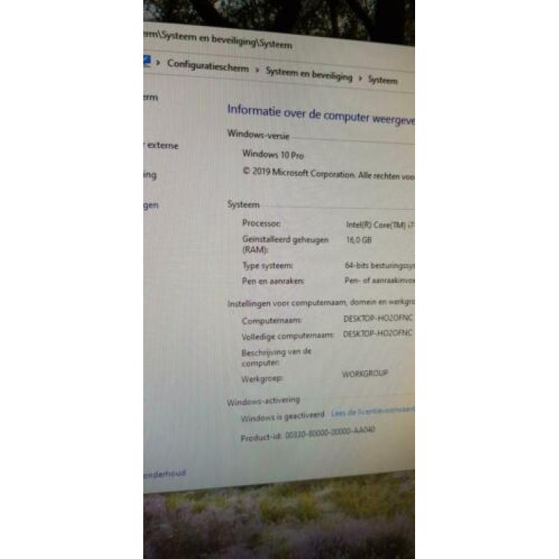 Snelle Core i7, SSD, Bluray, monitor en keyboard