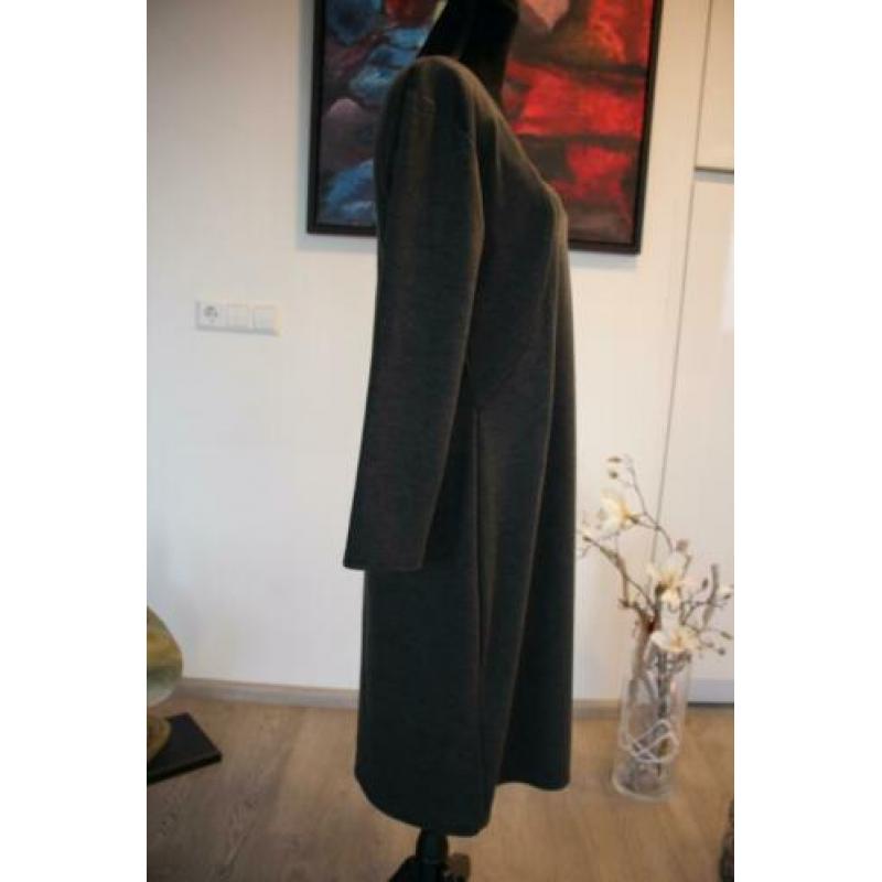 Grijze, winterse jurk, lang met lange mouwen, mt XL