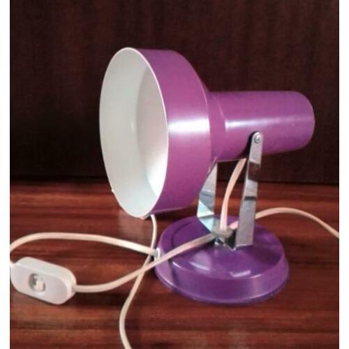 Vintage Philips wandspot paars gelakt metaal jaren 60s 70s