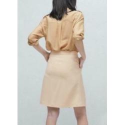 Mango suit beige soepel vallend overslag rokje NIEUW 36