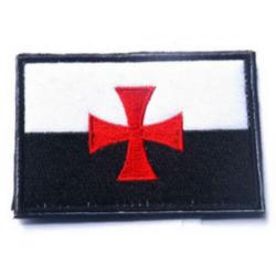 Badge Knights Templar voor op jas of tas, klittenband.