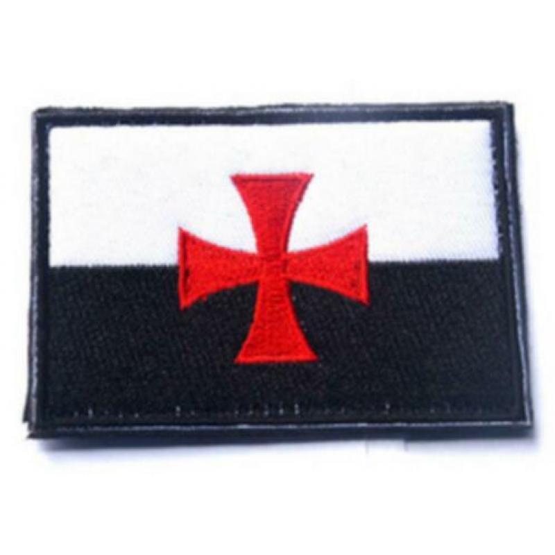 Badge Knights Templar voor op jas of tas, klittenband.