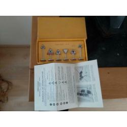 dinky toys verkeersborden lot van 3 sets boxed