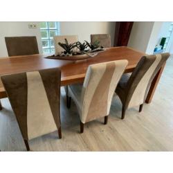Eetkamerstoelen suède 6st