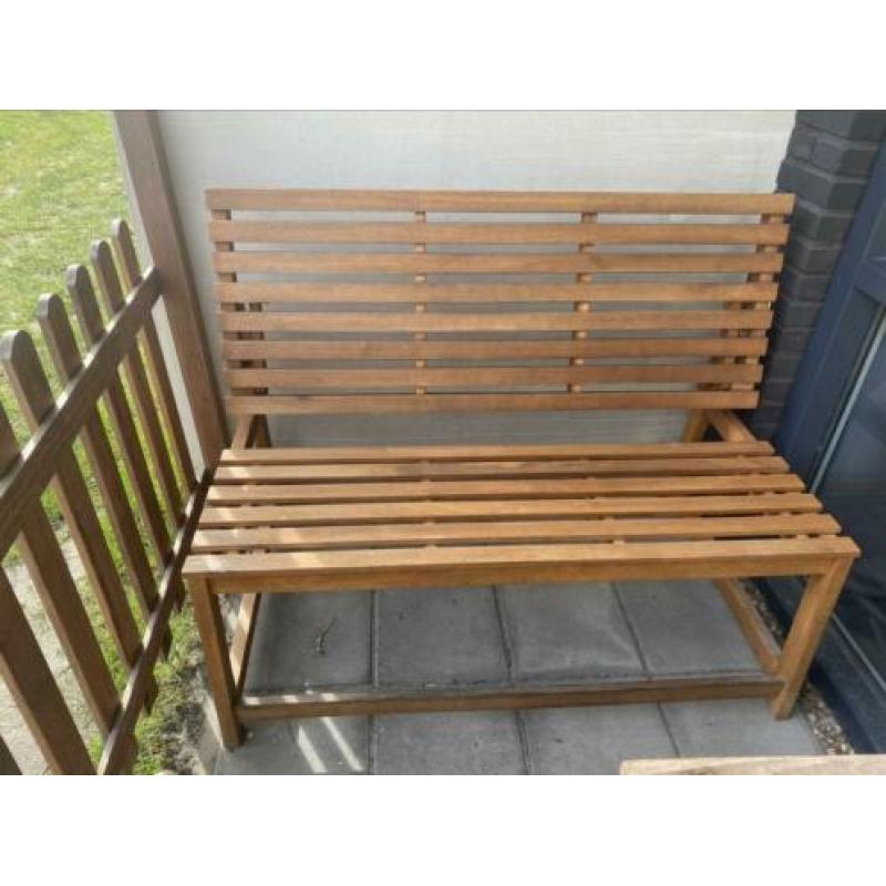Tuinbankje uitklapbaar als tafel!