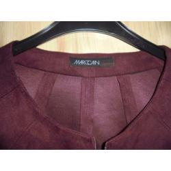 P78) aubergine marccain n 6 = l jasje als nieuw mt franje